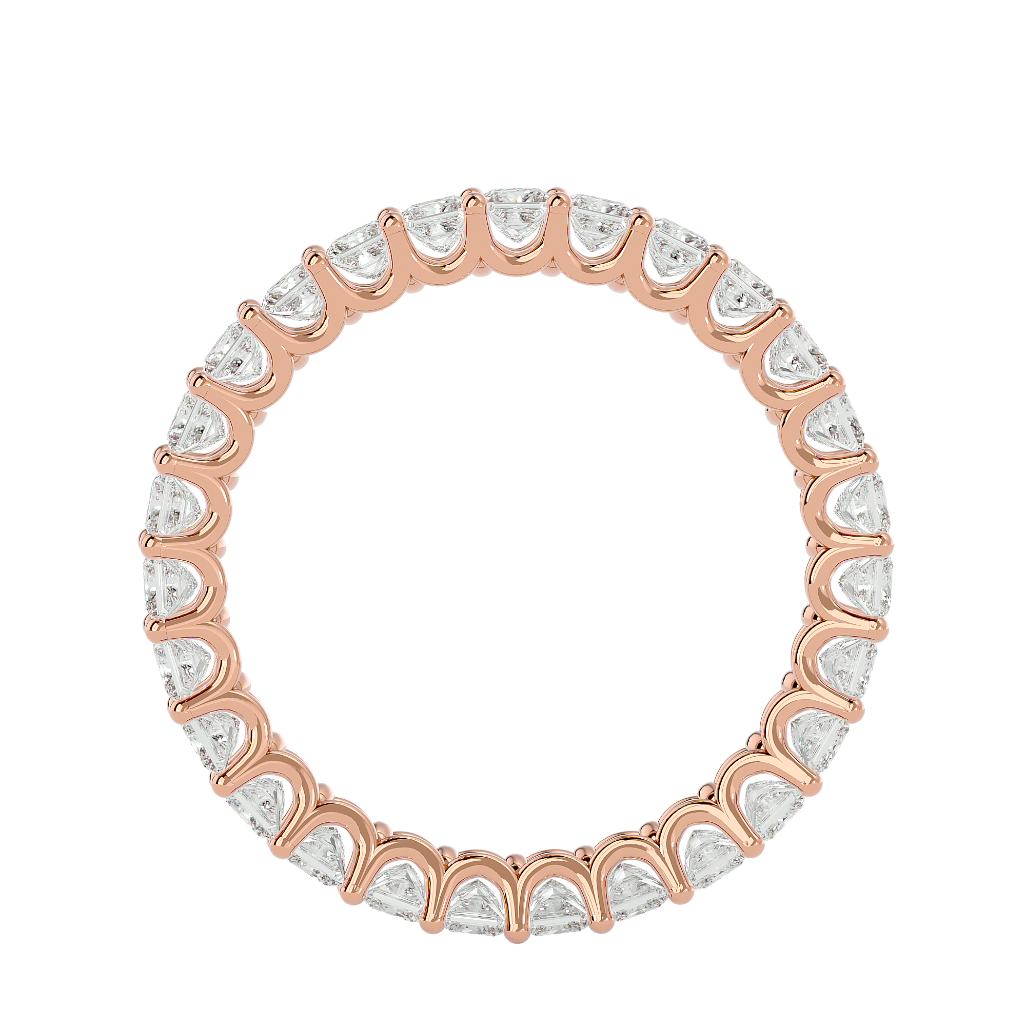 Soletos - Diamond Eternity Ring - Rose Gold - Superior Stirling