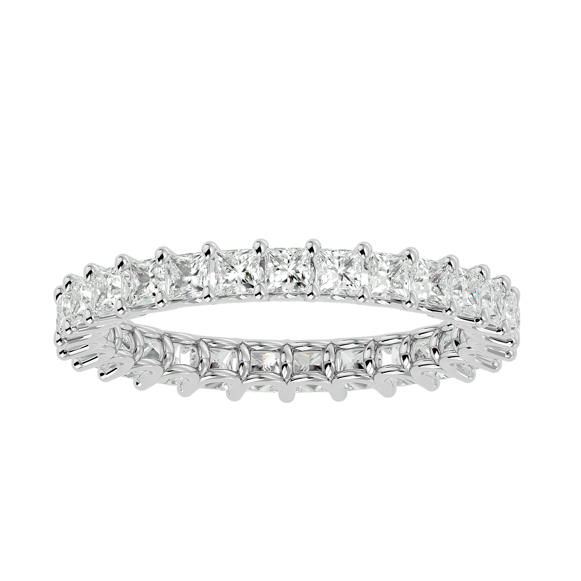 Soletos - Diamond Eternity Ring - White Gold - Superior Stirling