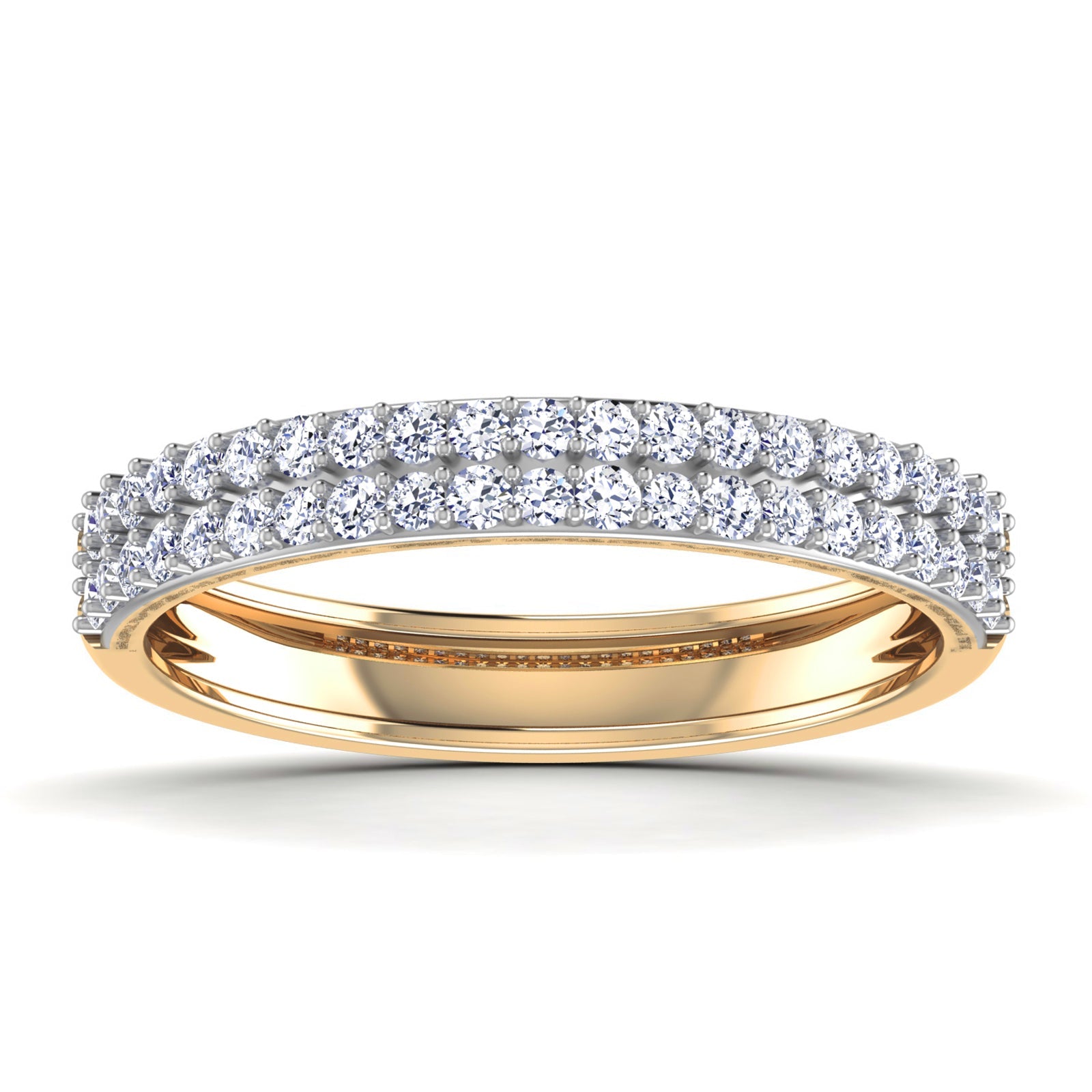 Stropez - Diamond Eternity Ring - Yellow Gold - Superior Stirling