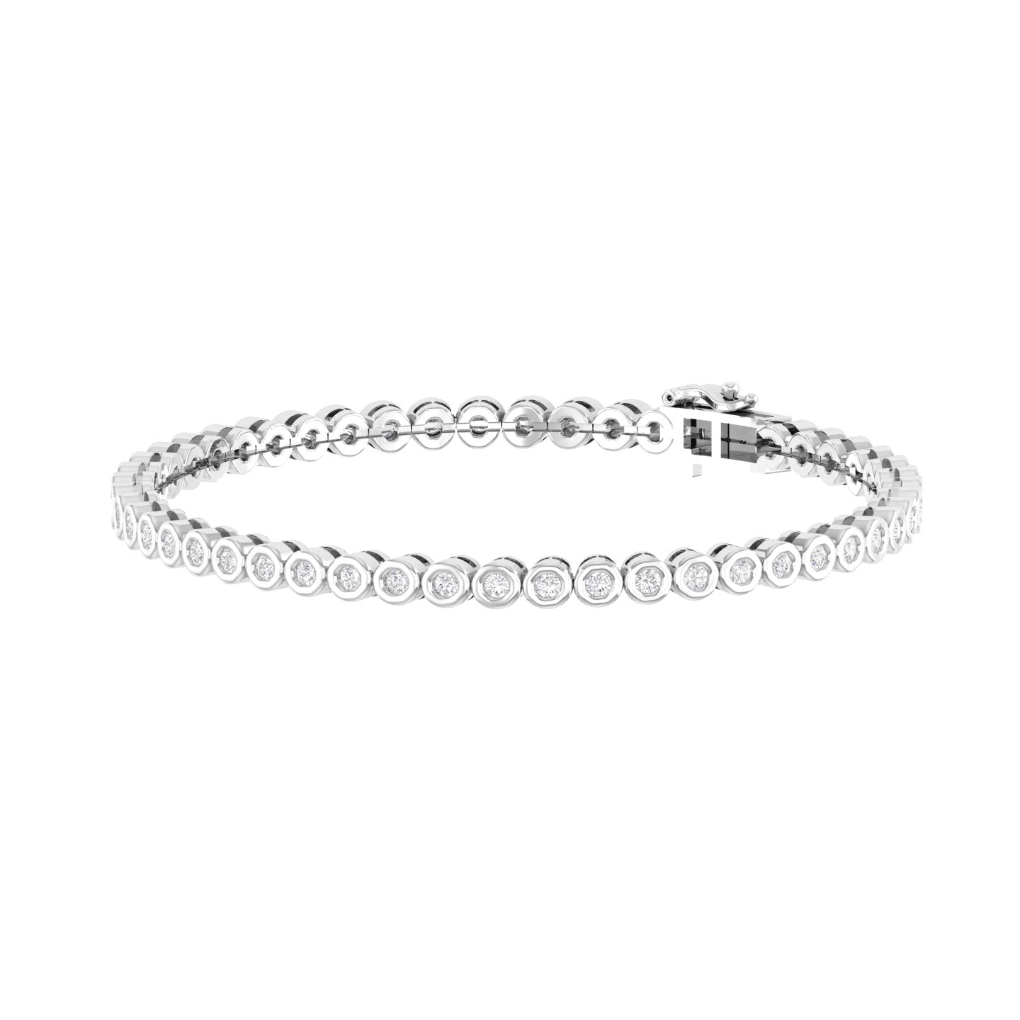 Torin - Diamond Tennis Bracelet - White Gold - Superior Stirling