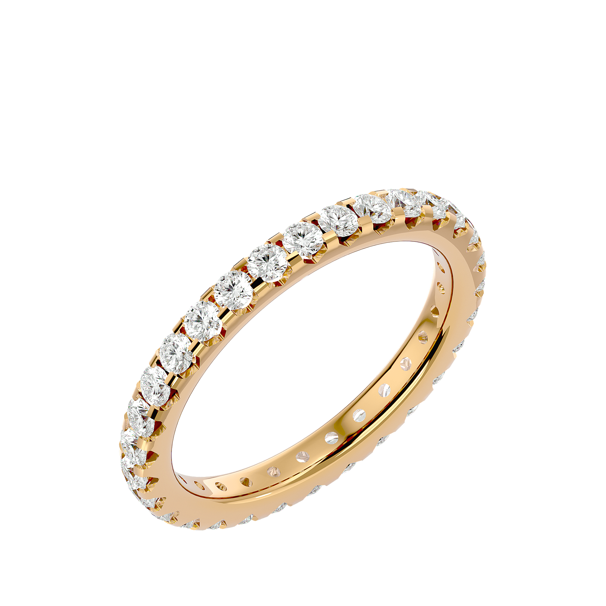 Tresen - Diamond Eternity Ring - Yellow Gold - Superior Stirling