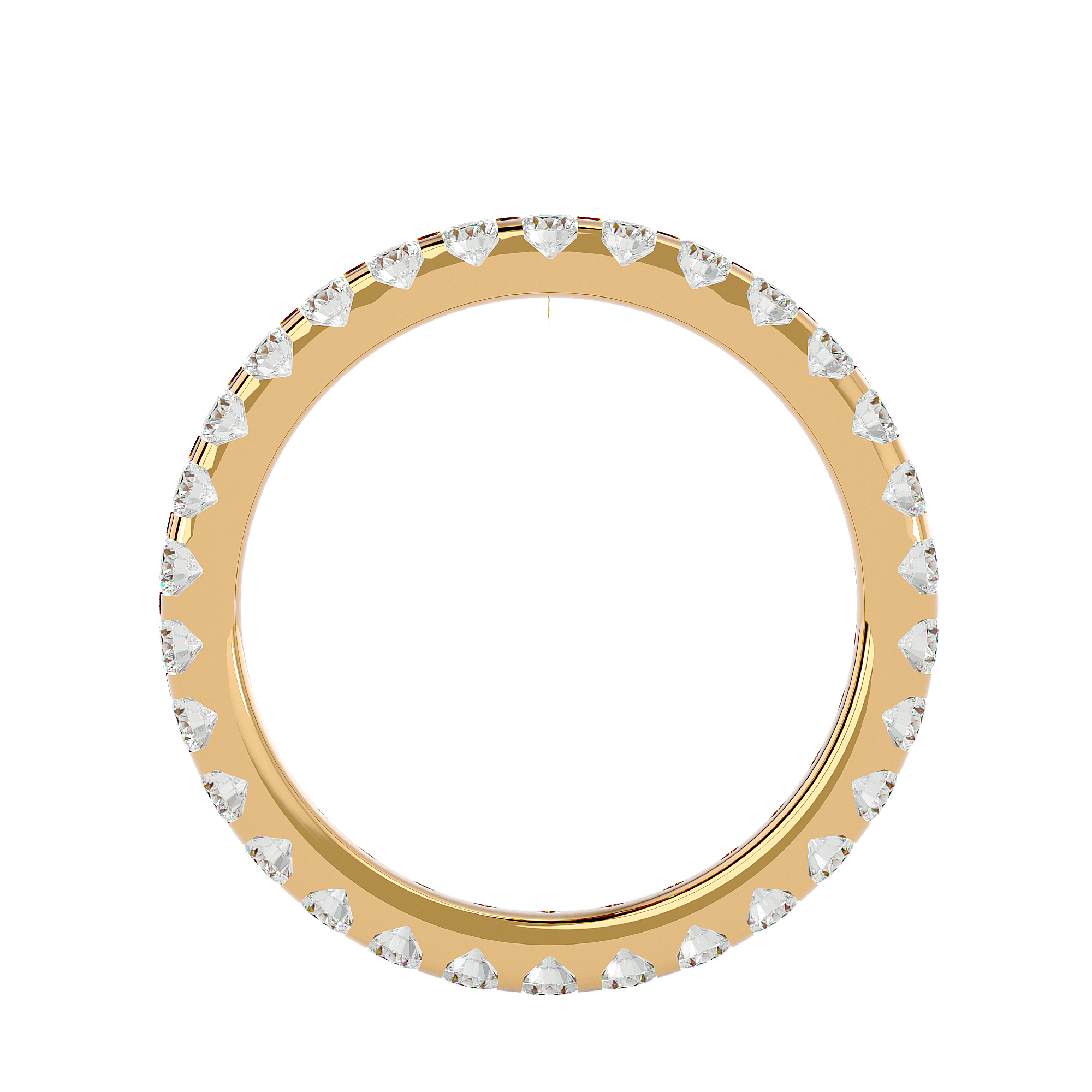 Tresen - Diamond Eternity Ring - Yellow Gold - Superior Stirling