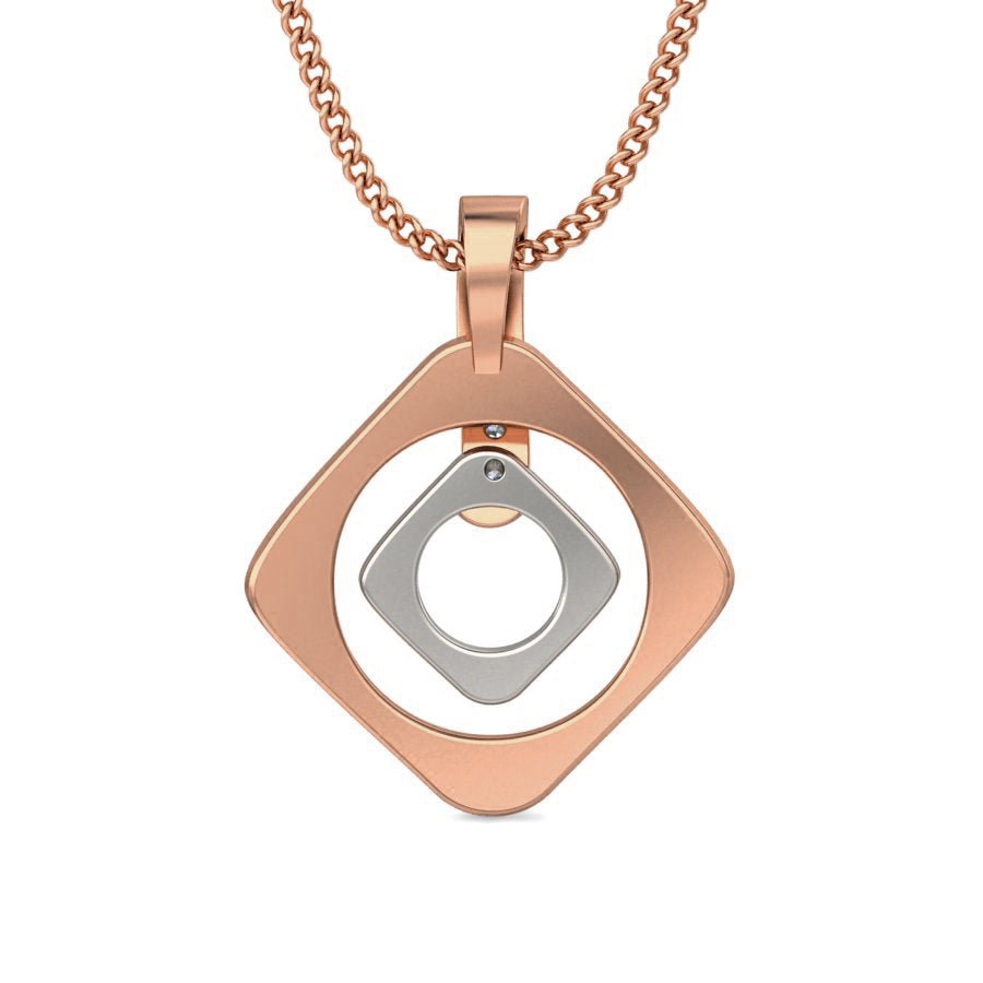 Vannes - Diamond Pendant - Rose Gold - Superior Stirling