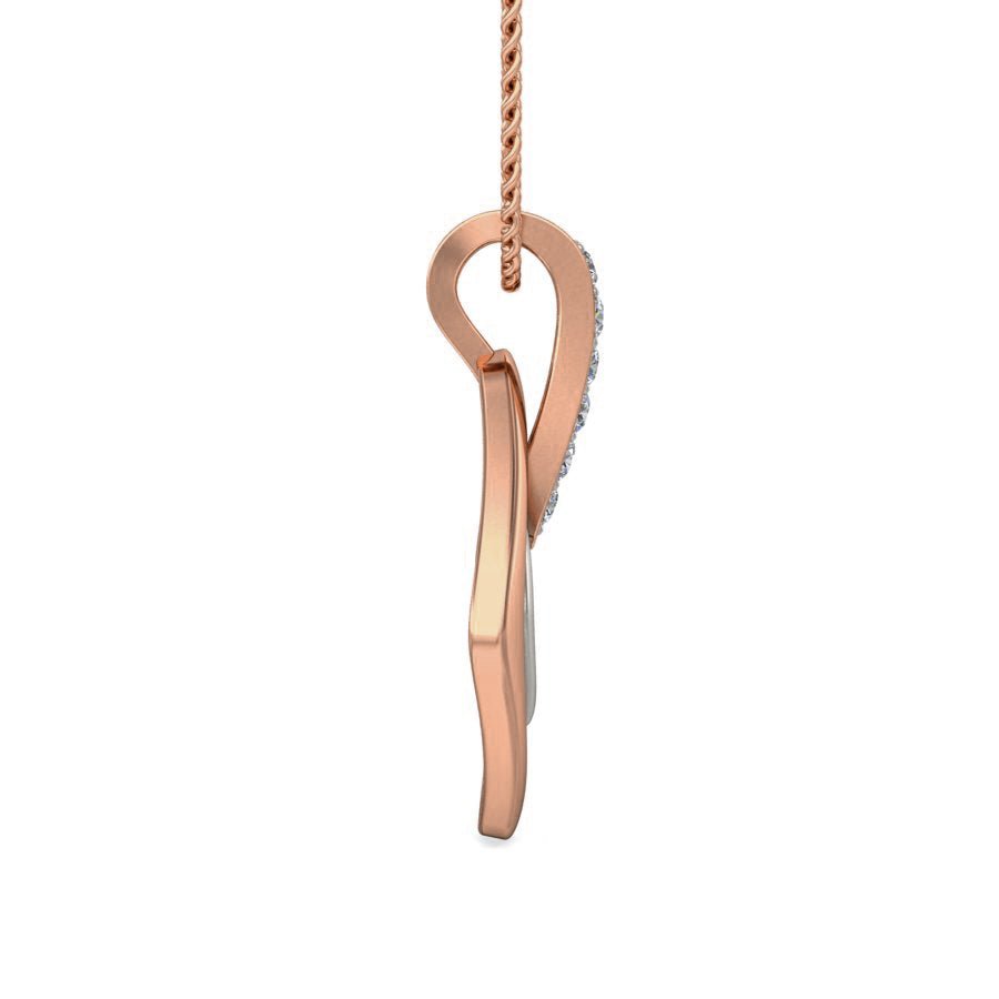 Vannes - Diamond Pendant - Rose Gold - Superior Stirling