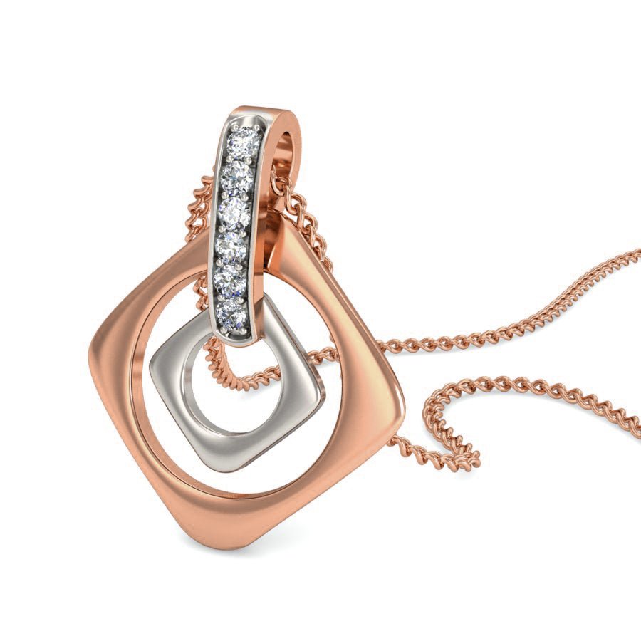 Vannes - Diamond Pendant - Rose Gold - Superior Stirling