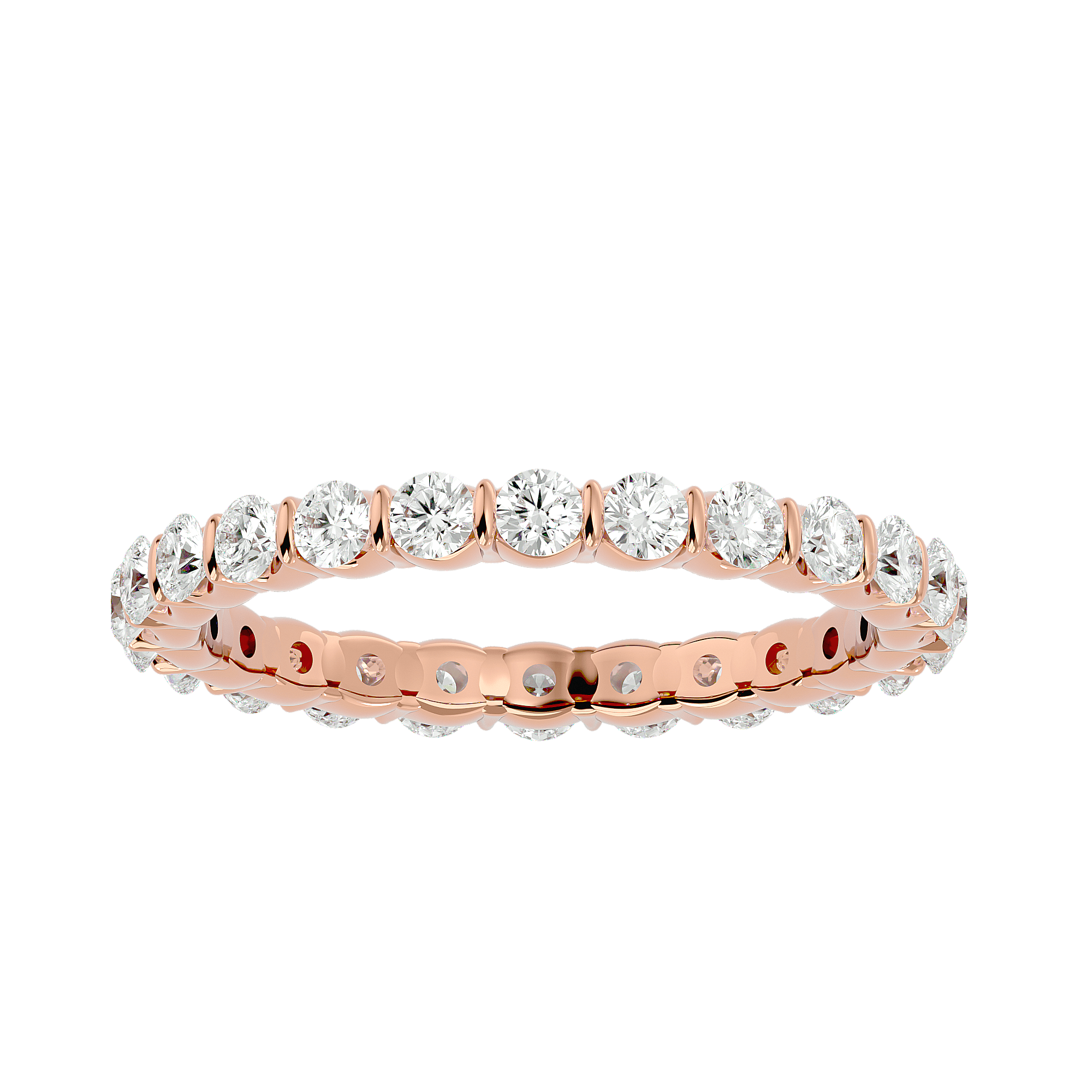 Verdot - Diamond Eternity Ring - Rose Gold - Superior Stirling