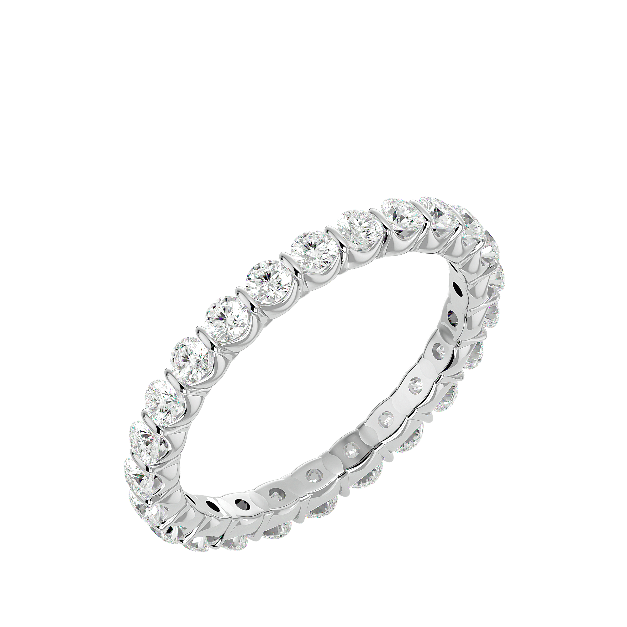 Verdot - Diamond Eternity Ring - White Gold - Superior Stirling