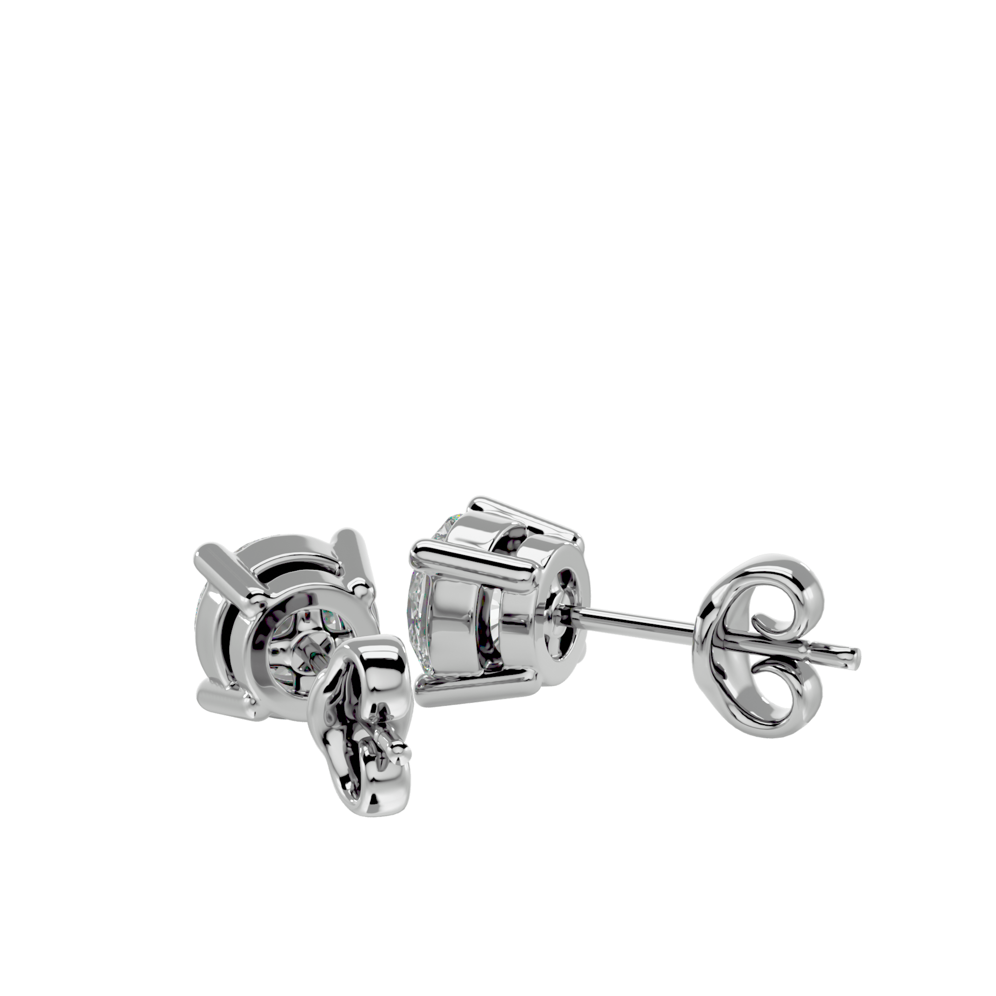 Vicental - Diamond Earrings - White Gold - Superior Stirling