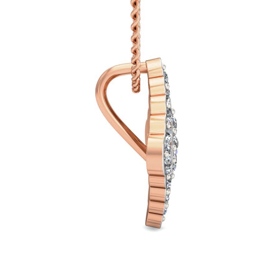 Yoselin - Diamond Pendant - Rose Gold - Superior Stirling