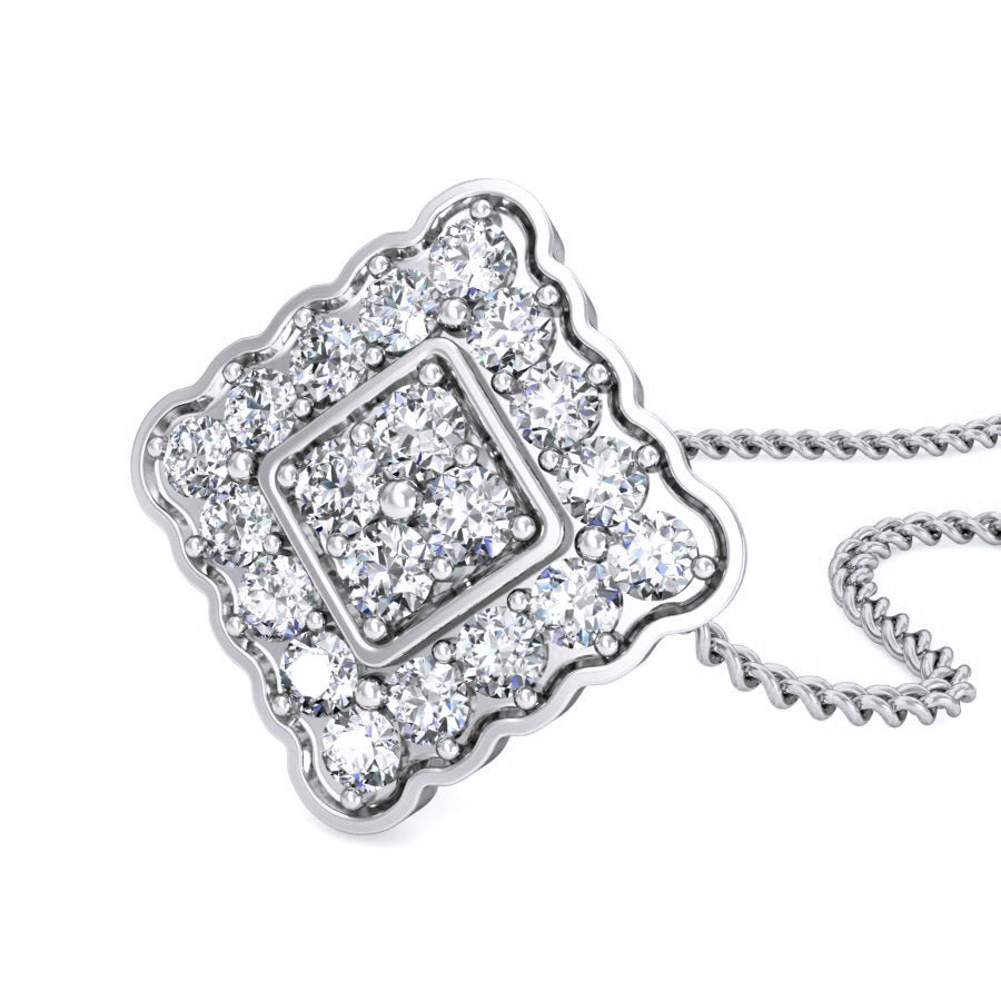 Yoselin - Diamond Pendant - White Gold - Superior Stirling