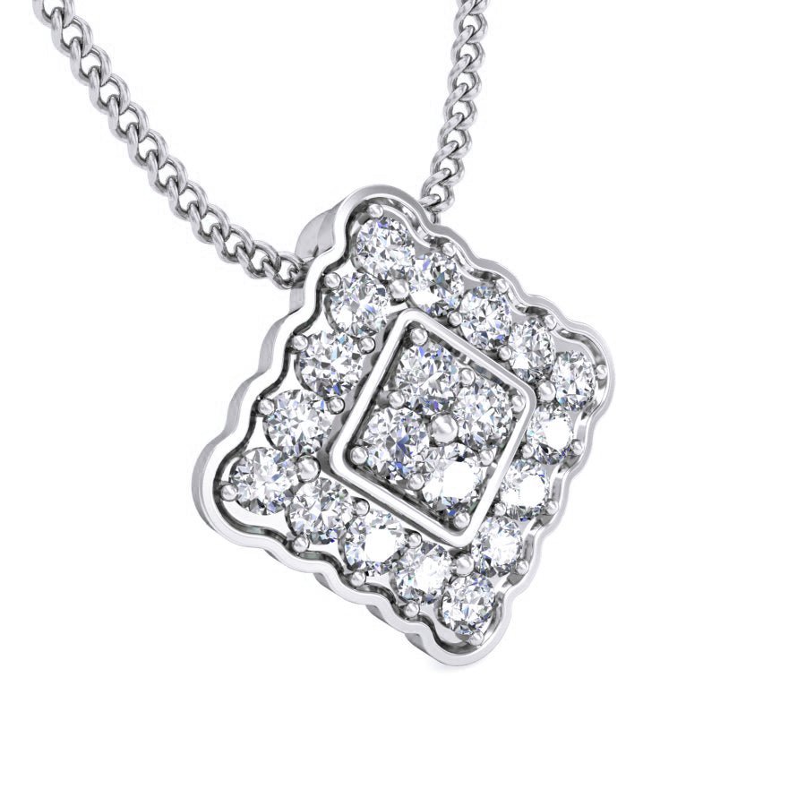 Yoselin - Diamond Pendant - White Gold - Superior Stirling