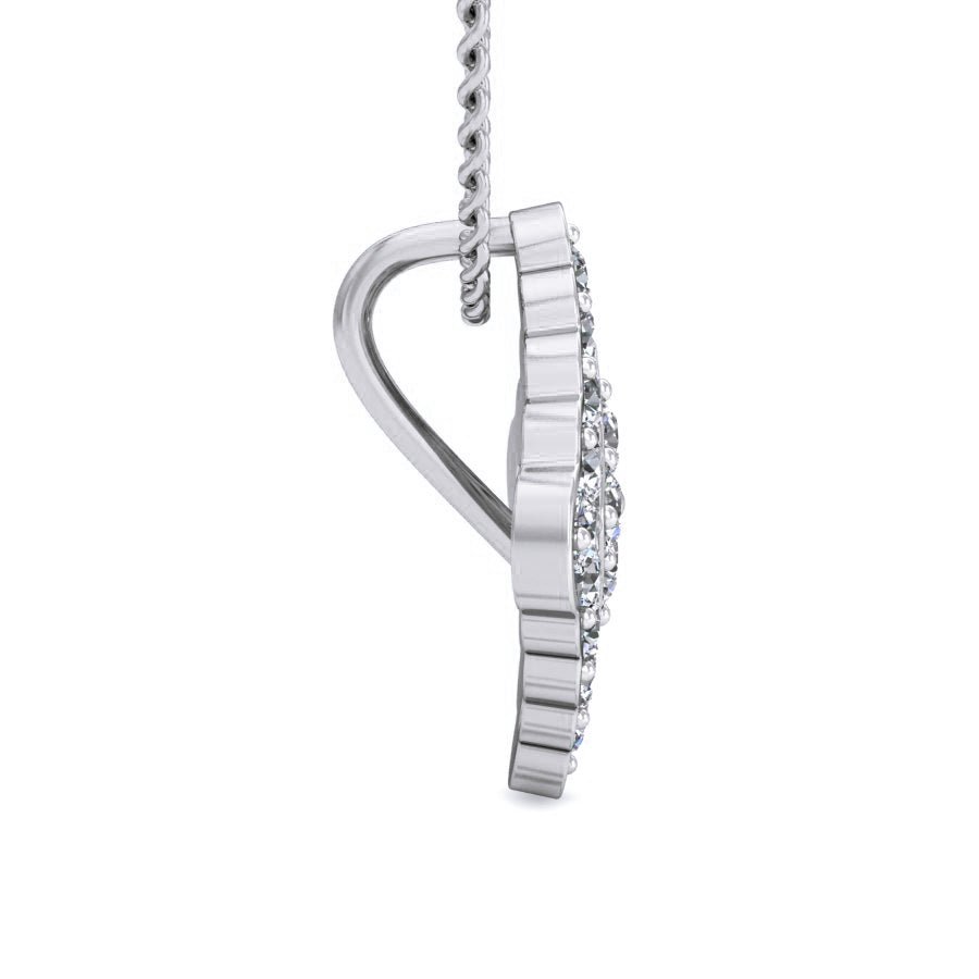 Yoselin - Diamond Pendant - White Gold - Superior Stirling