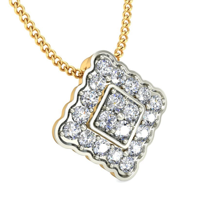 Yoselin - Diamond Pendant - Yellow Gold - Superior Stirling