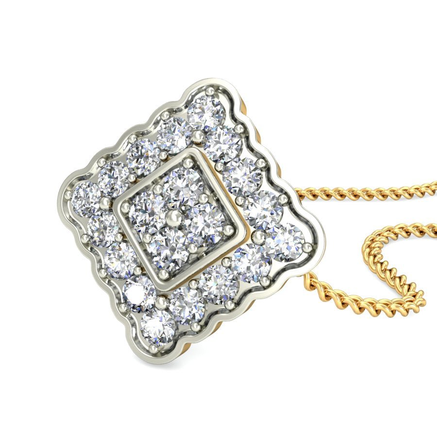 Yoselin - Diamond Pendant - Yellow Gold - Superior Stirling